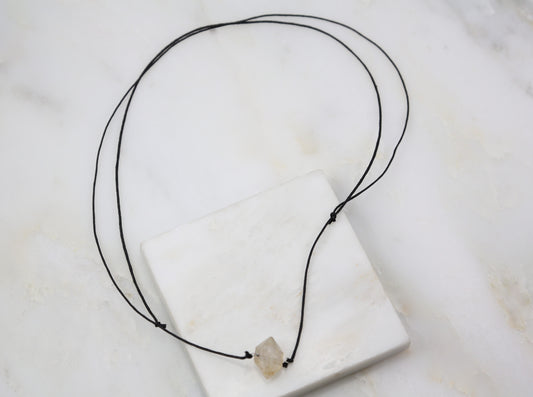 Portal of Light Herkimer Diamond Corded Pendant