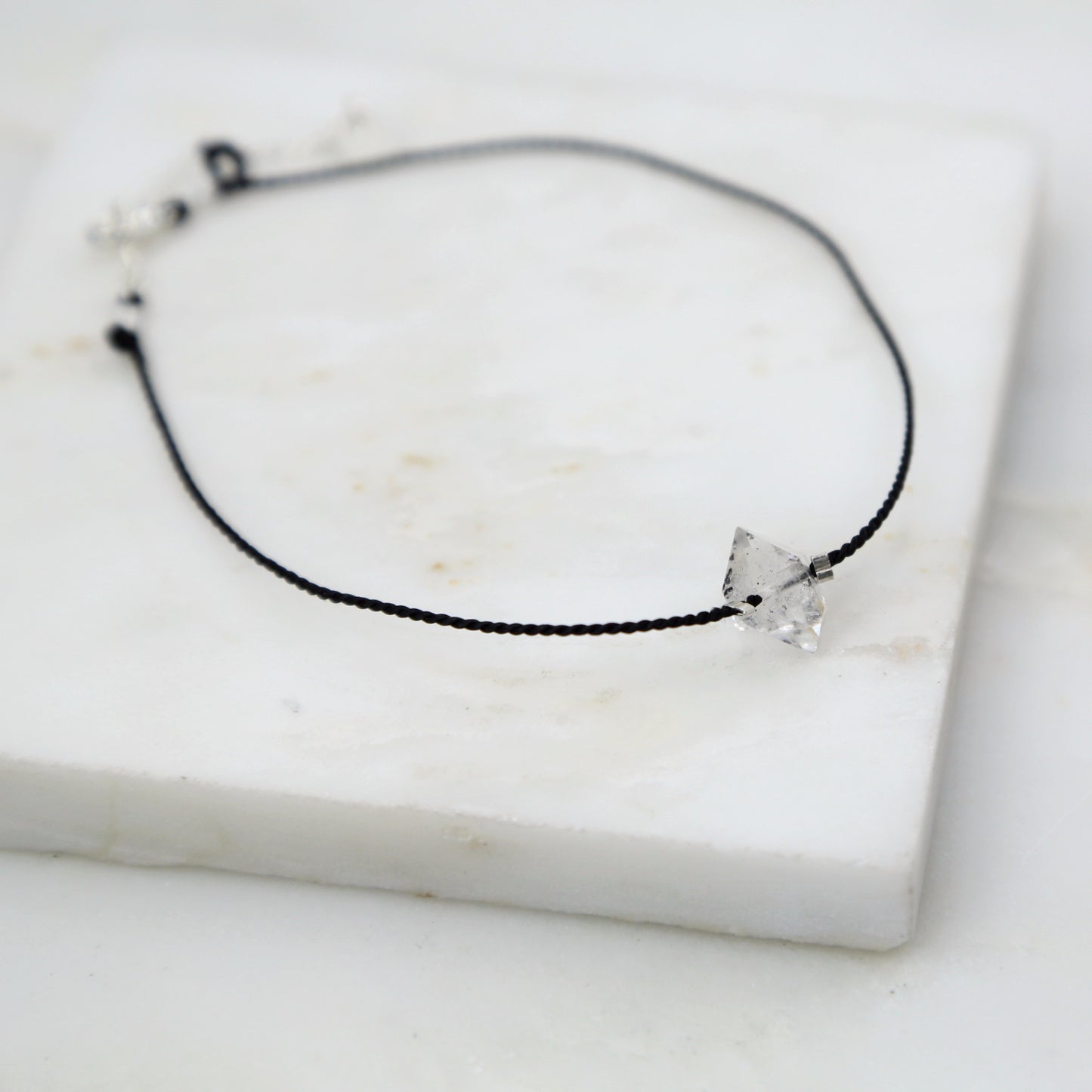 Portal of Light Herkimer Diamond Thread Anklet