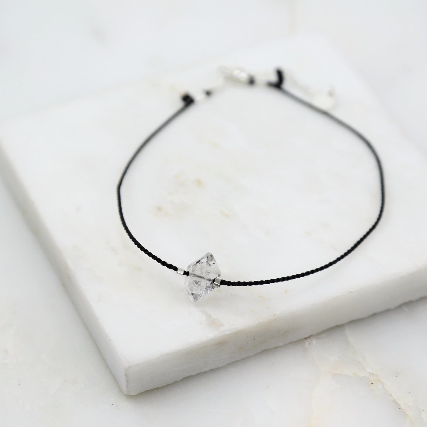 Portal of Light Herkimer Diamond Thread Anklet