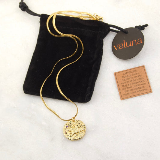 Capricorn Golden Age Zodiac Pendant