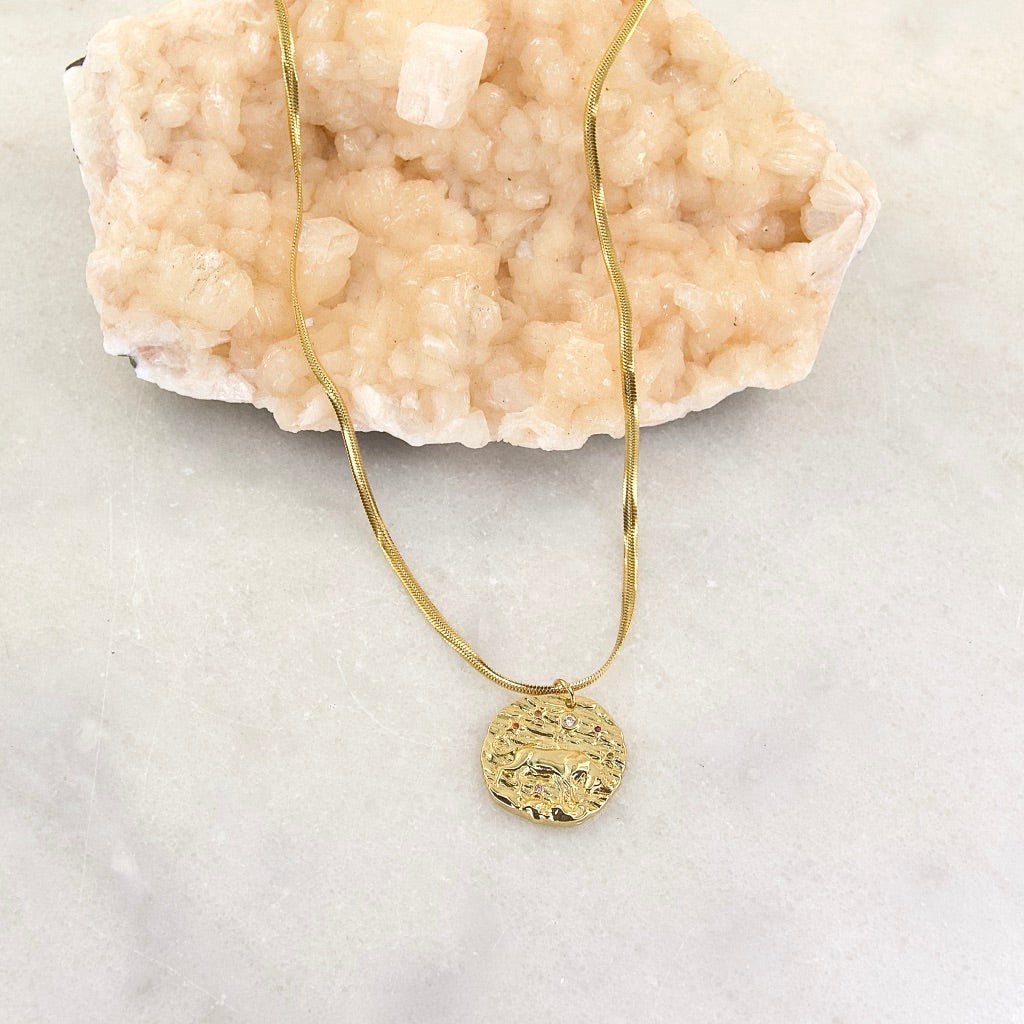 Aries Golden Age Zodiac Pendant