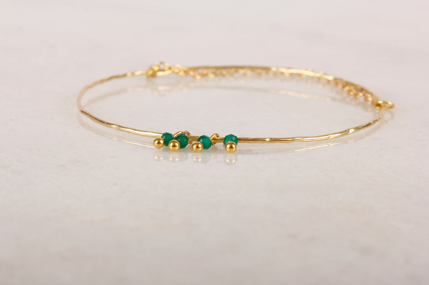 Razzle Dazzle Ruby Brass Bangle