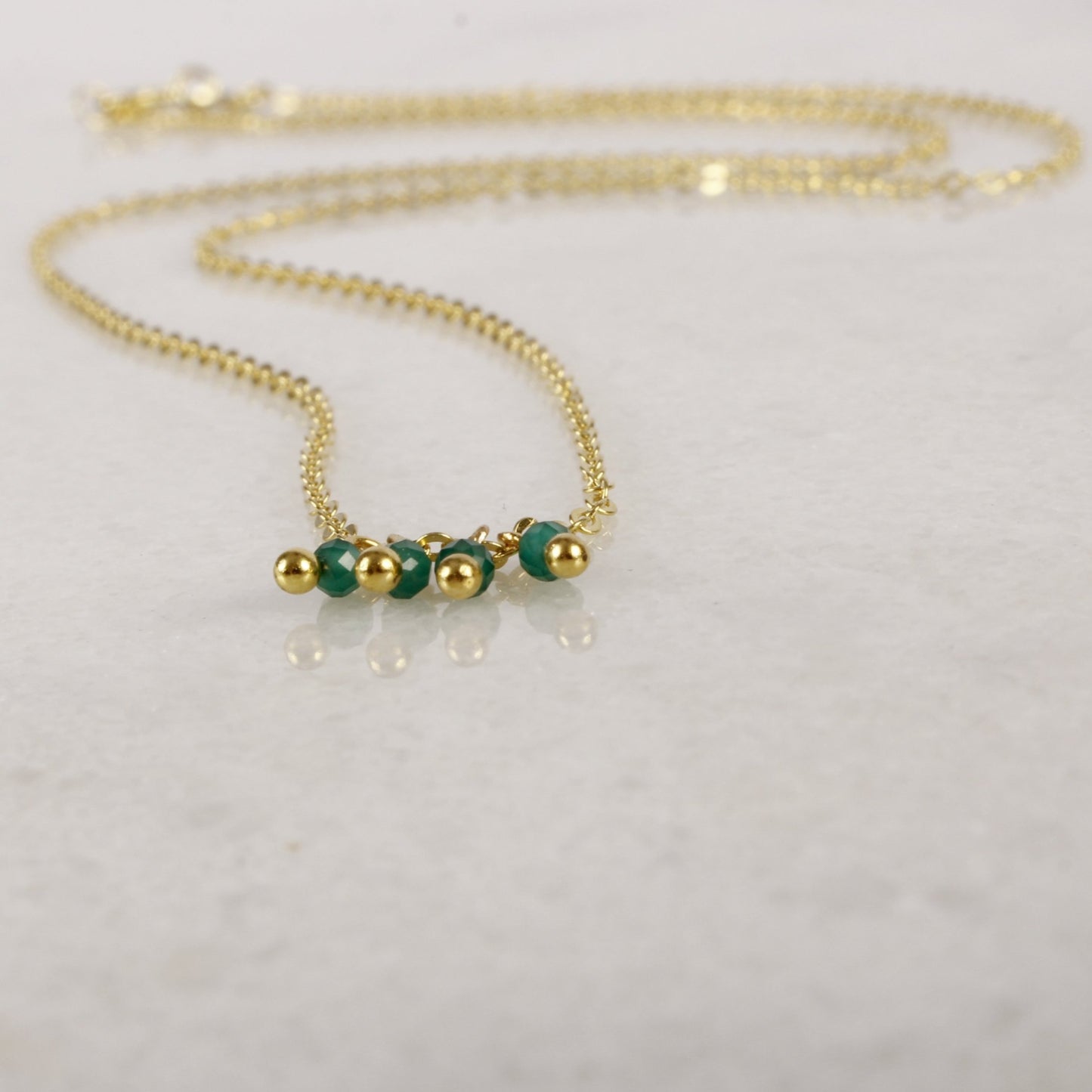 Razzle Dazzle Green Onyx Necklace