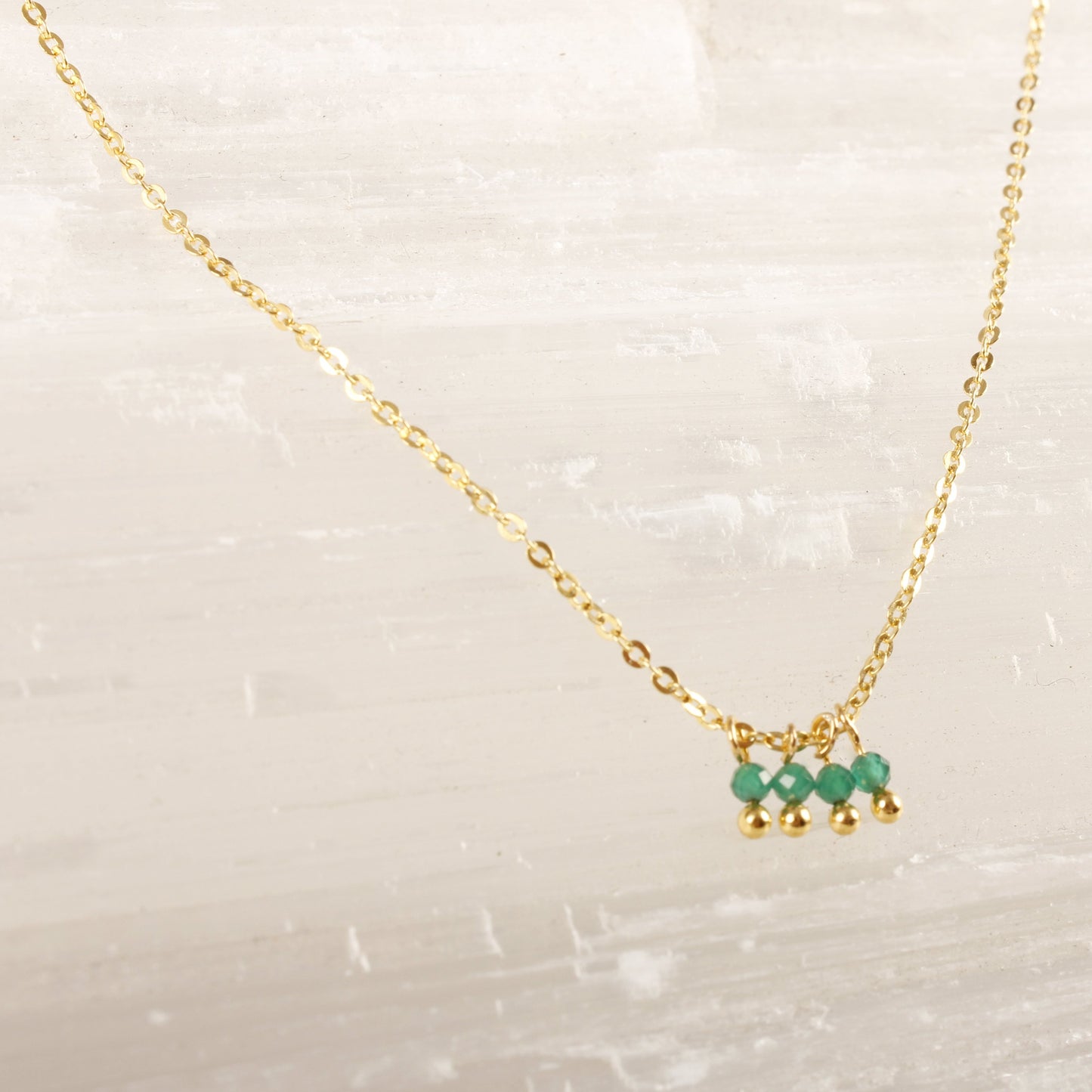 Razzle Dazzle Green Onyx Necklace