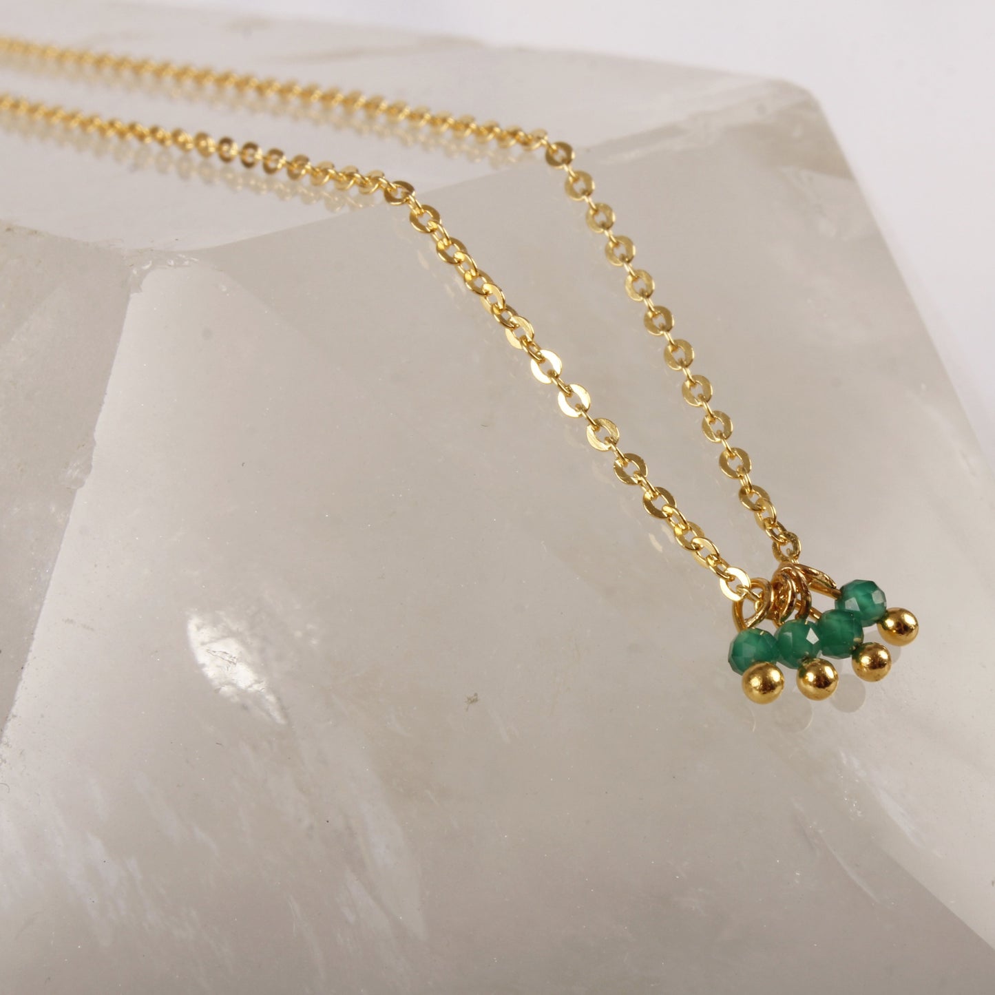 Razzle Dazzle Green Onyx Necklace