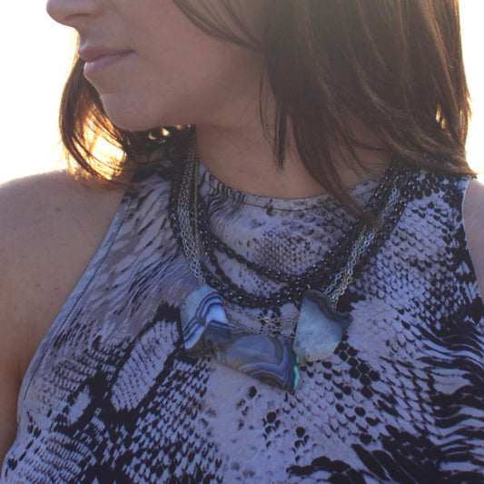 Pharaoh's Agate Layered Necklace
