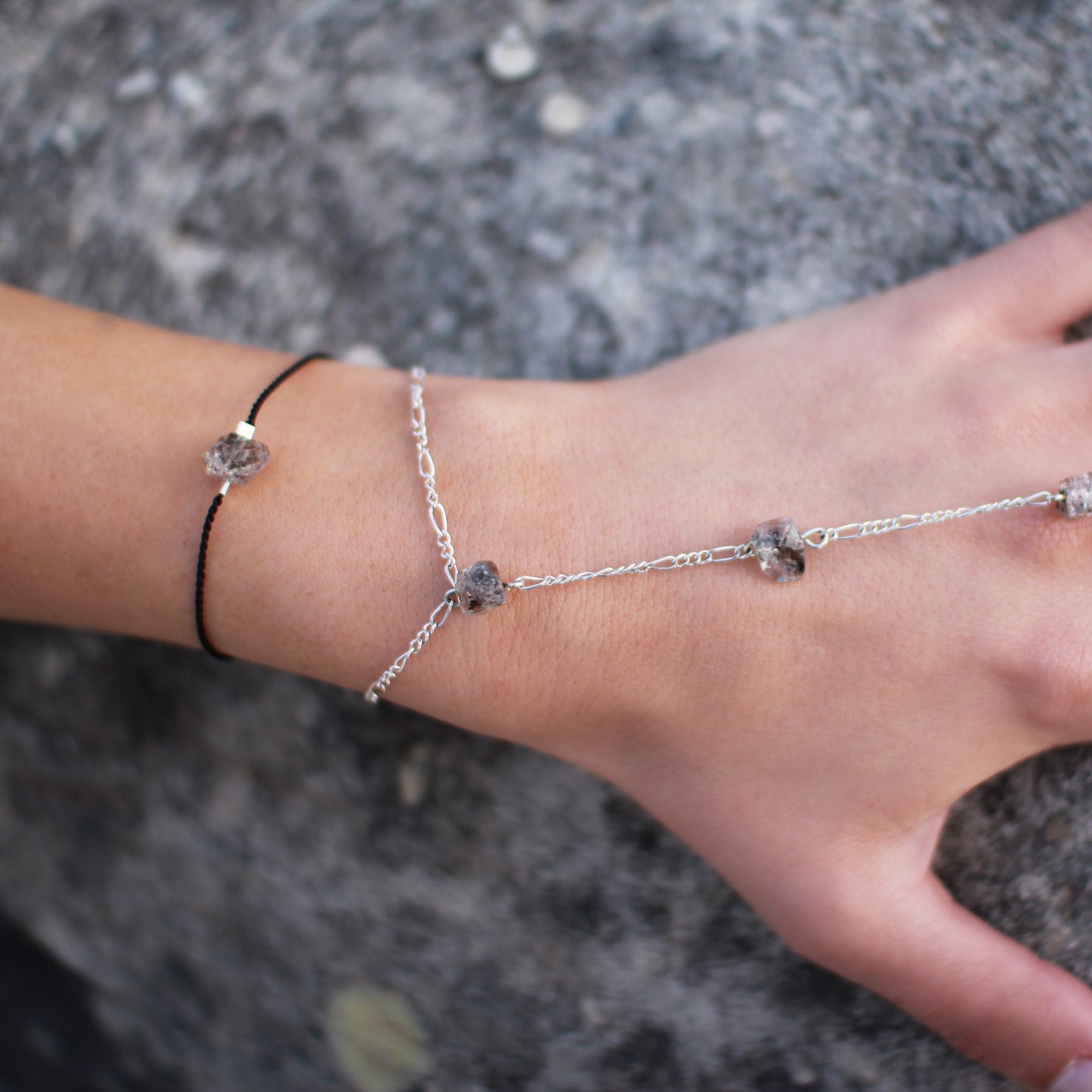 Portal of Light Herkimer Diamond Thread Bracelet