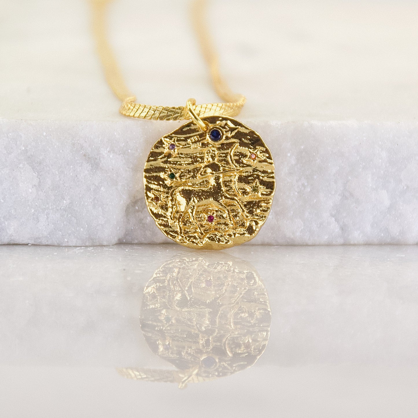 Sagittarius Golden Age Zodiac Pendant