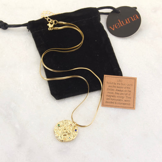 Leo Golden Age Zodiac Pendant