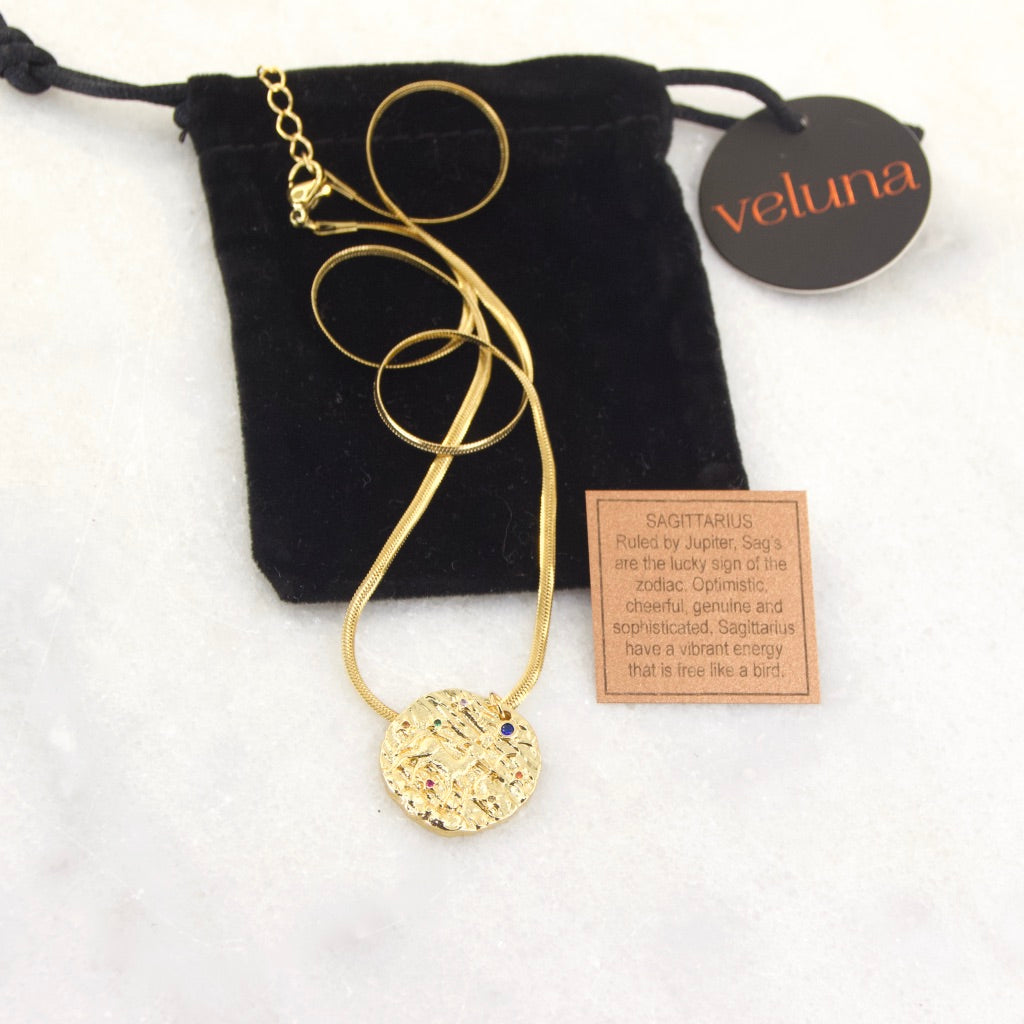 Sagittarius Golden Age Zodiac Pendant