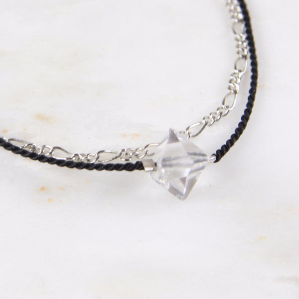 Portal of Light Herkimer Diamond Chain & Thread Bracelet