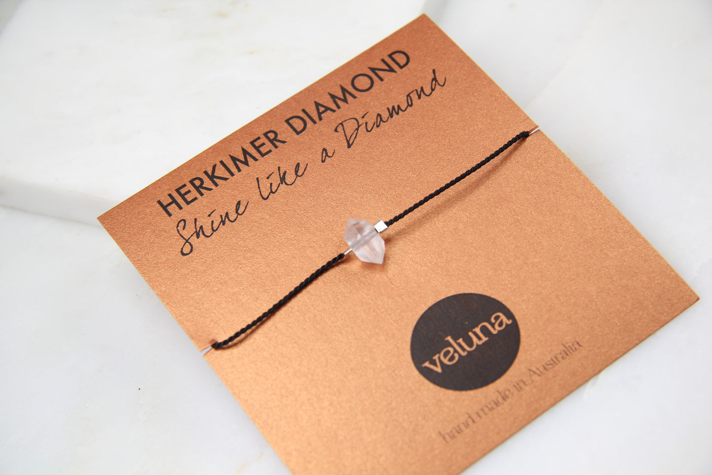 Portal of Light Herkimer Diamond Chain & Thread Bracelet