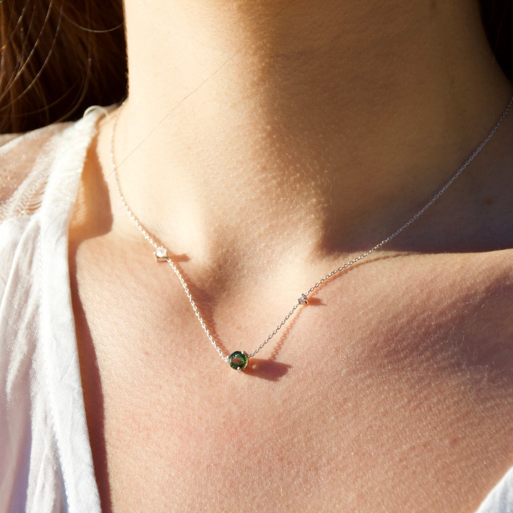 All That Glitters Green Tourmaline Necklace