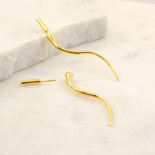 The Arch & Swirl Stud Through Earring