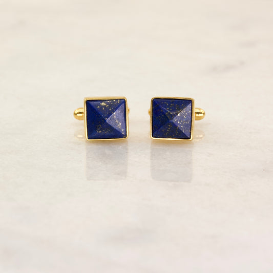 Dapper Lapis Lazuli Cuff Links