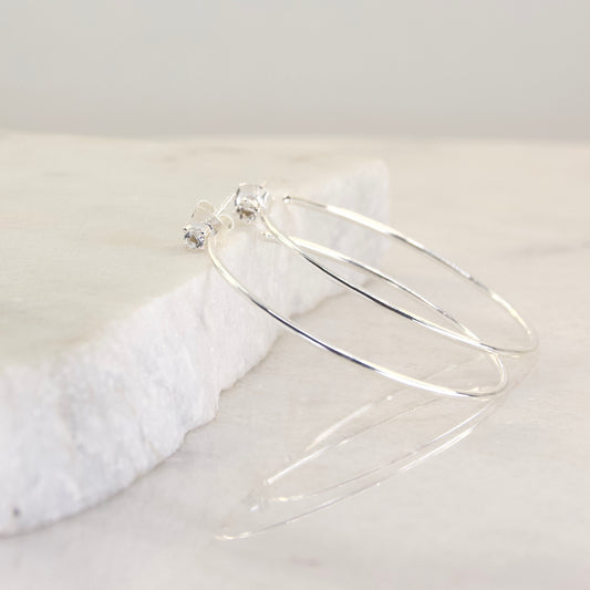 The Big Tease Silver Stud or Hoop