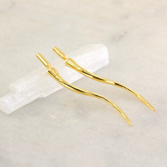 The Arch & Swirl Stud Through Earring