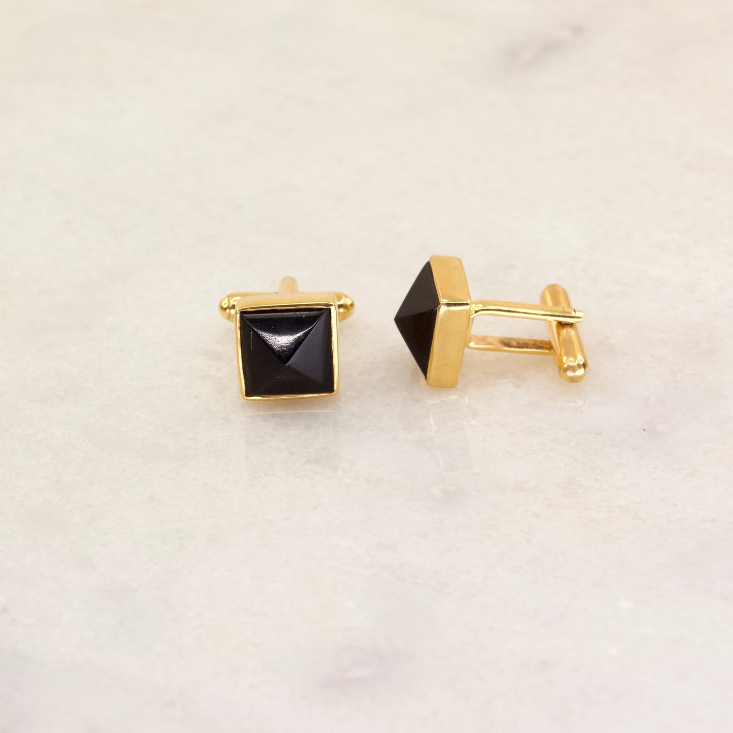 Dapper Black Onyx Cuff Links