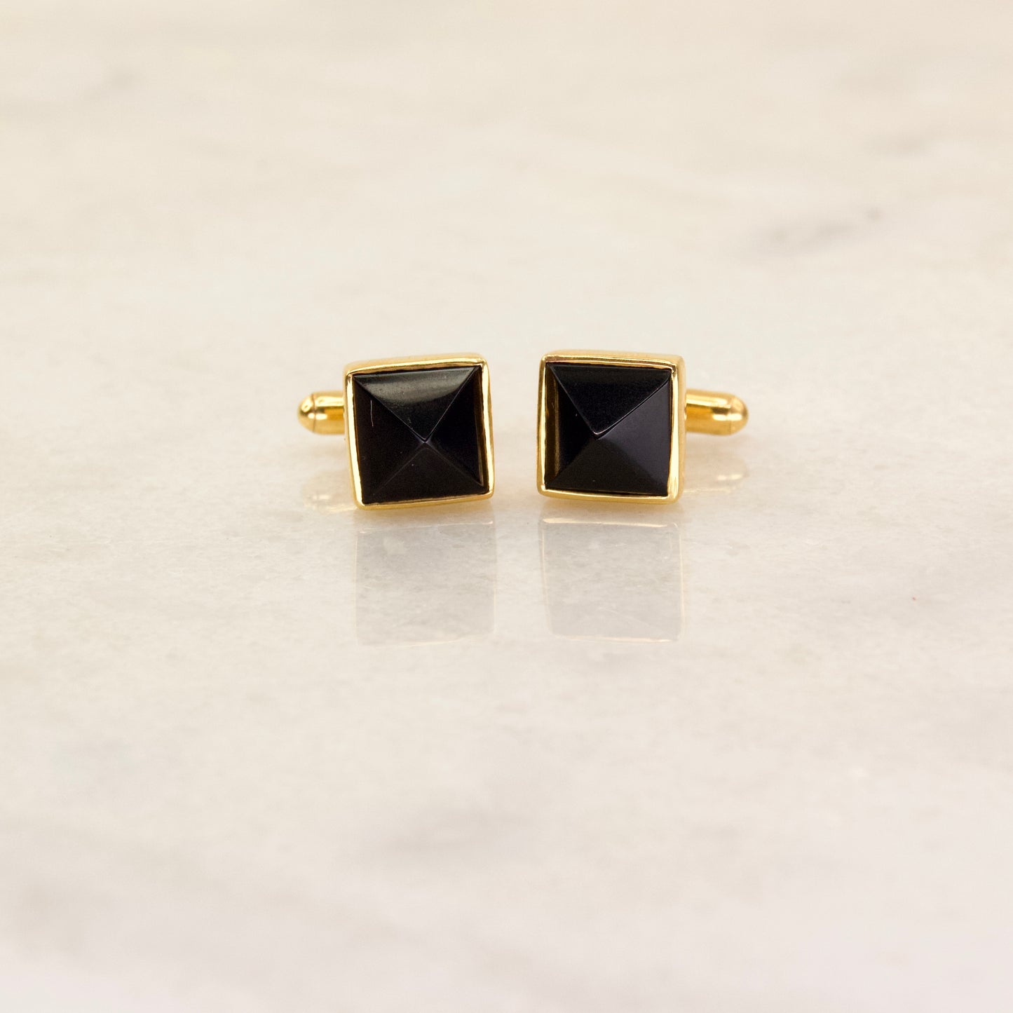 Dapper Black Onyx Cuff Links