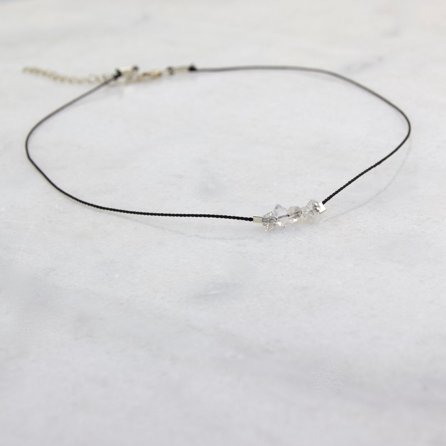 Finest Herkimer Diamond Thread Choker