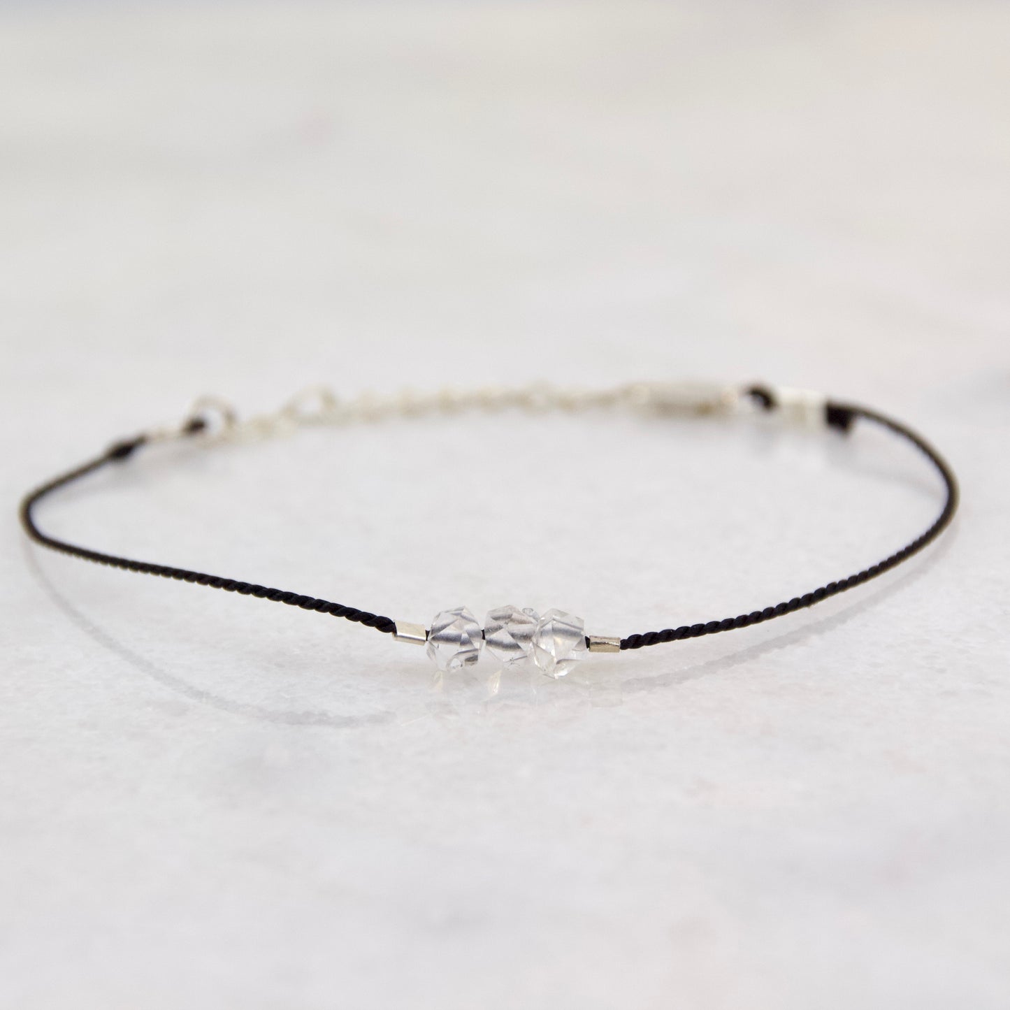 Finest Herkimer Diamond Thread Bracelet