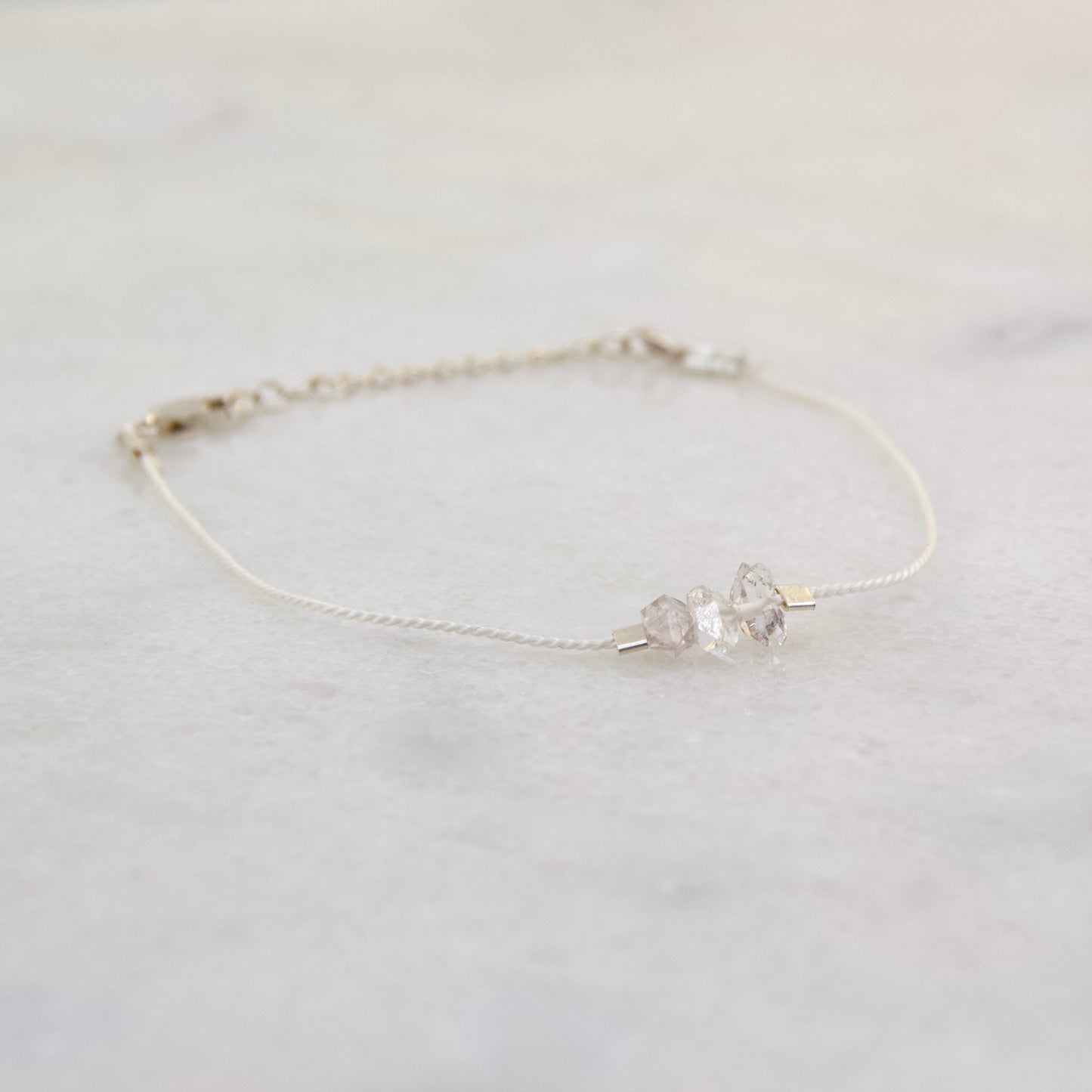 Finest Herkimer Diamond Thread Bracelet