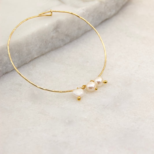 Golden Age Pearl Brass Bangle