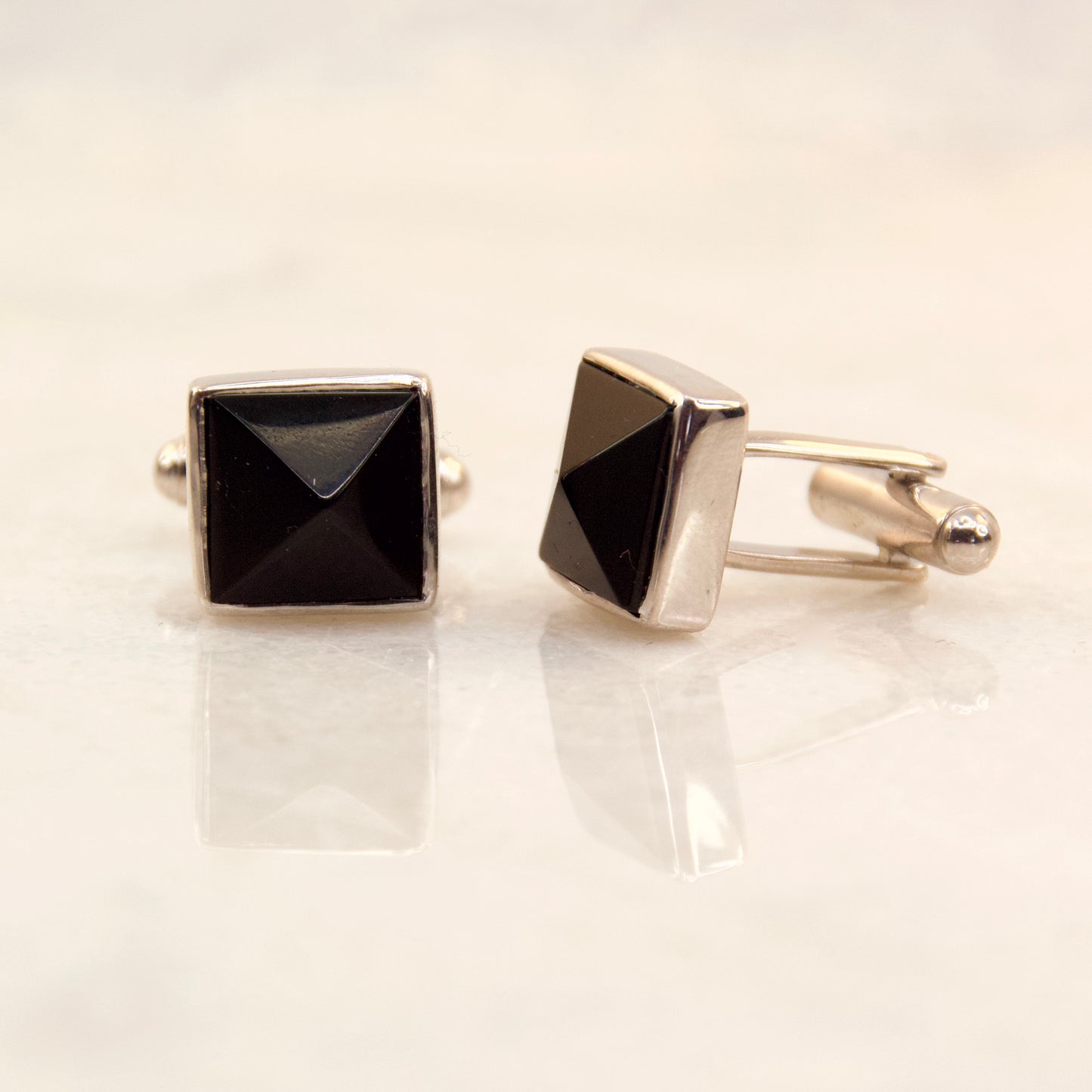 Dapper Black Onyx Cuff Links