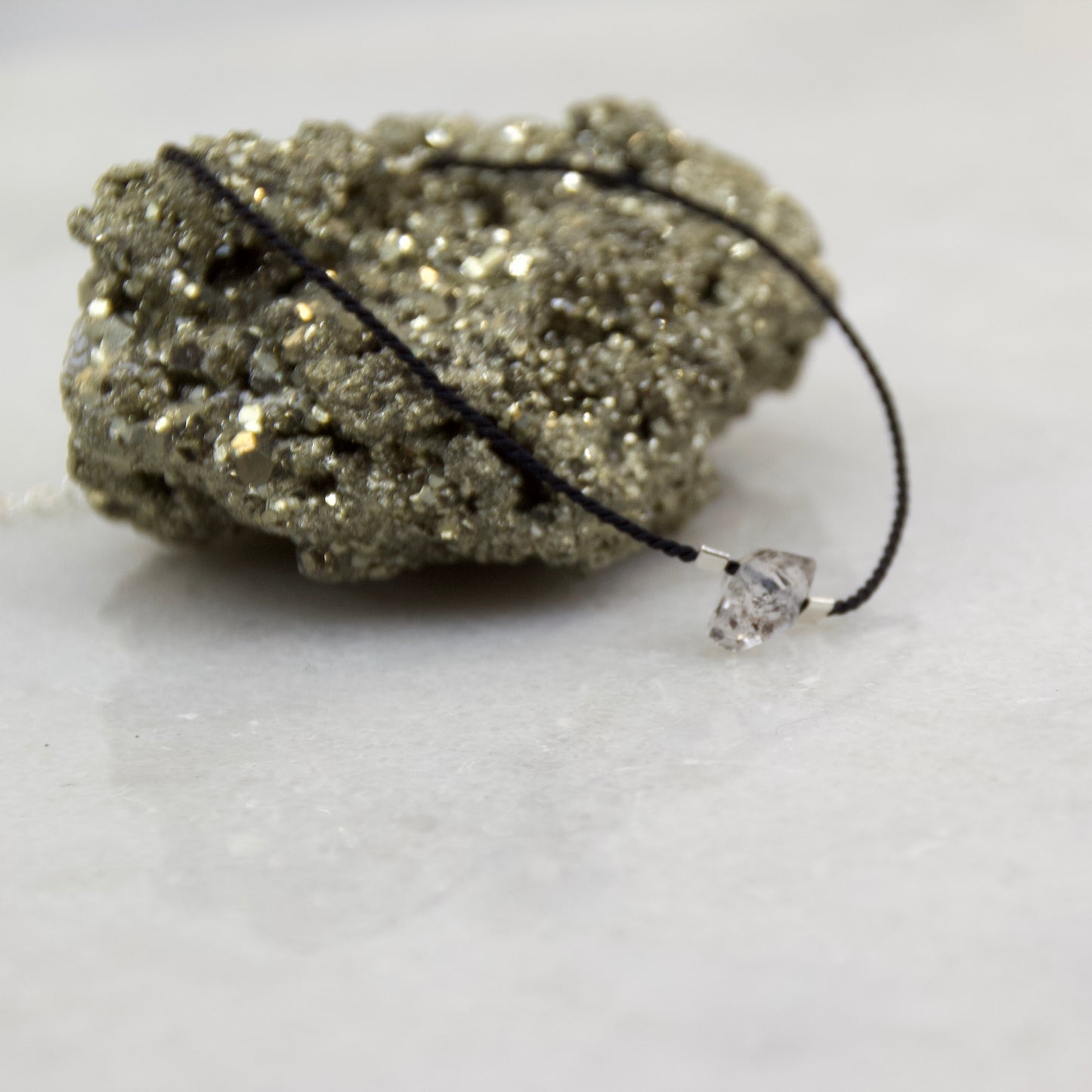 Portal of Light Herkimer Diamond Thread Bracelet