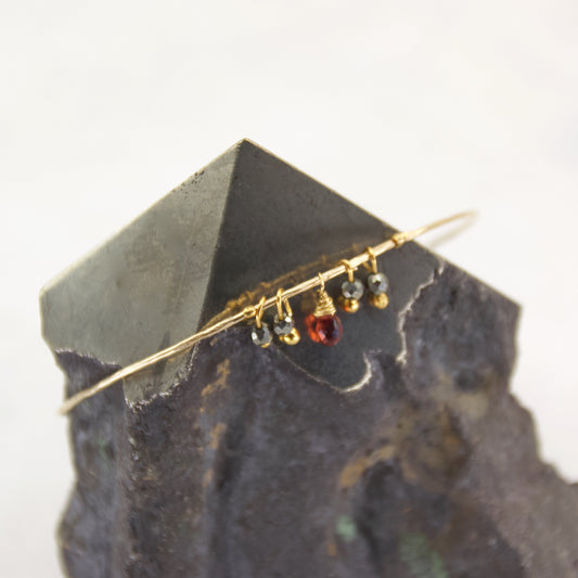 Golden Age Garnet Bangle