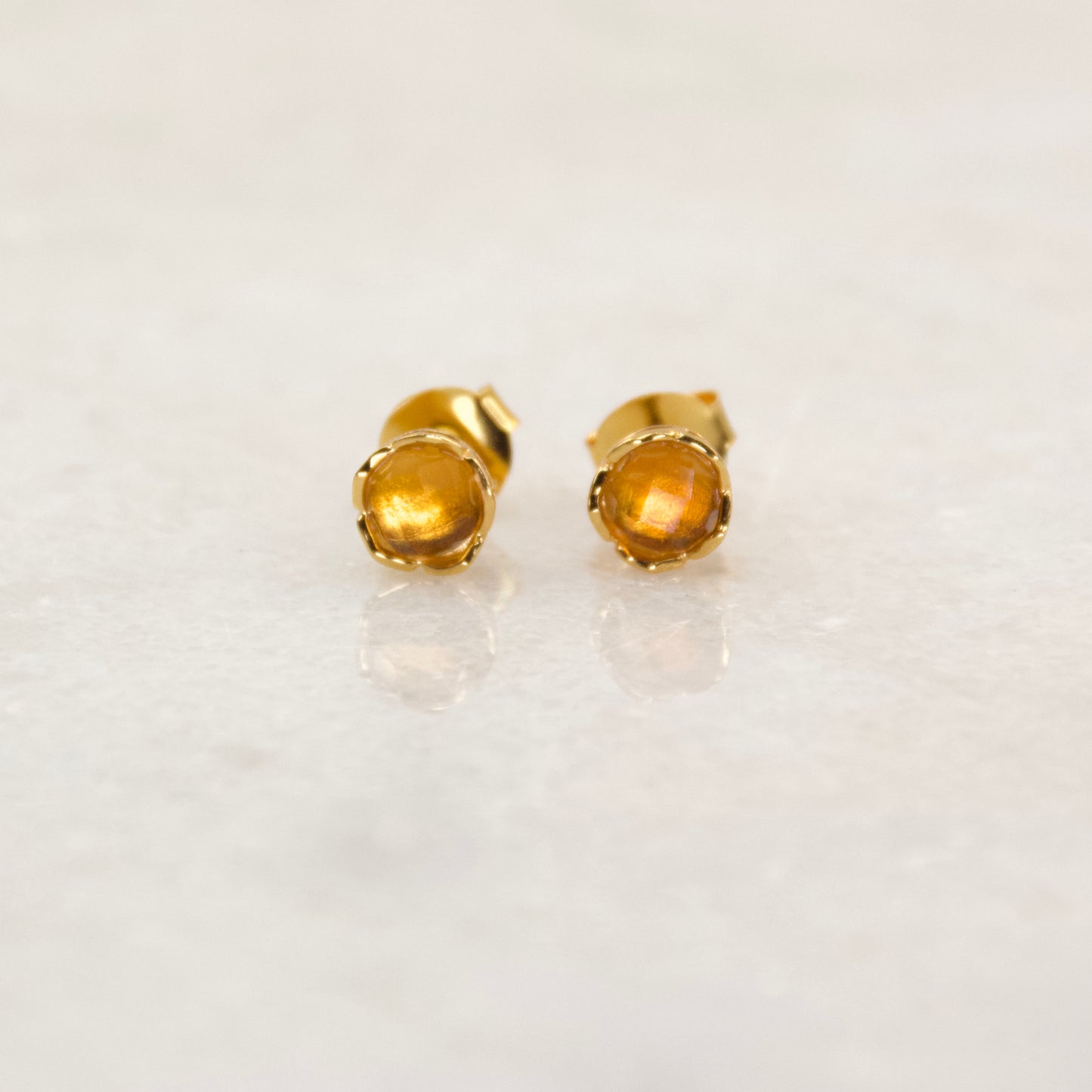 Fine Treasures Citrine Stud Earring