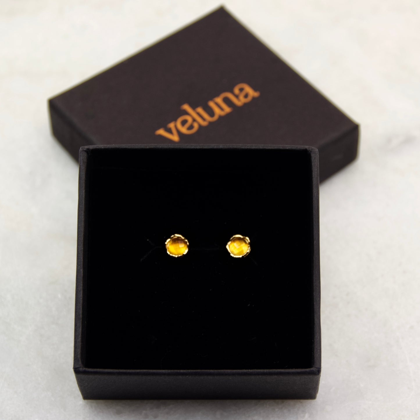 Fine Treasures Citrine Stud Earring