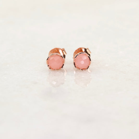 Fine Treasures Rose Quartz Stud Earring