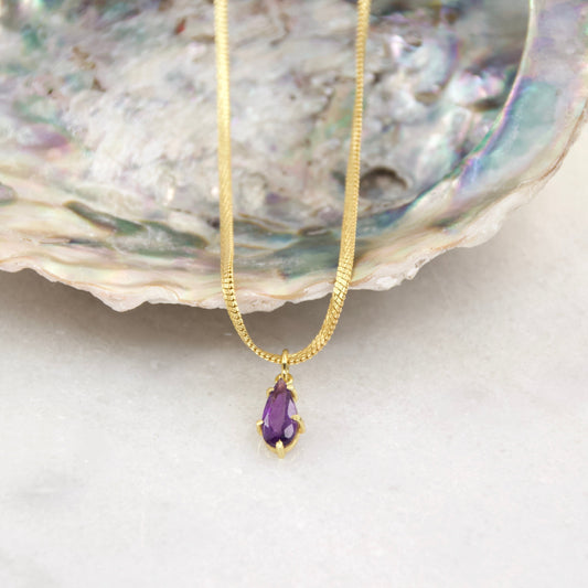 Golden Age Amethyst Teared Pendant
