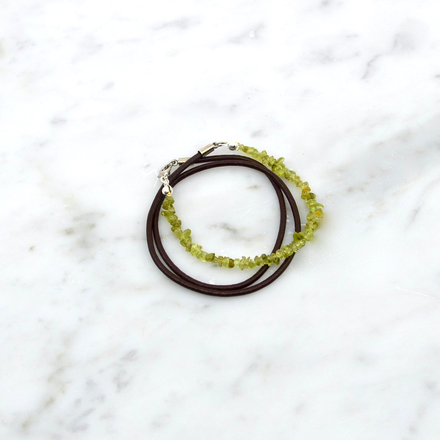 Once upon a Stone Peridot Wrap Bracelet