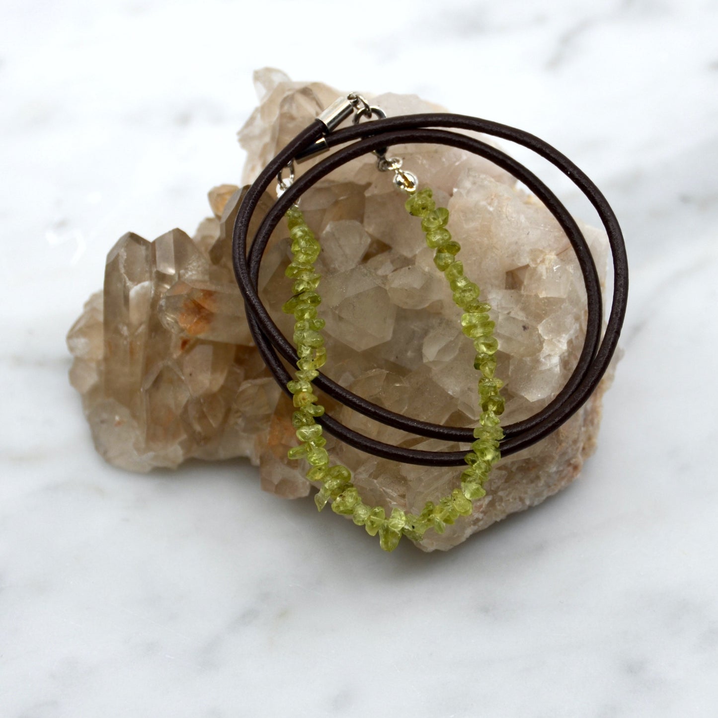 Once upon a Stone Peridot Wrap Bracelet