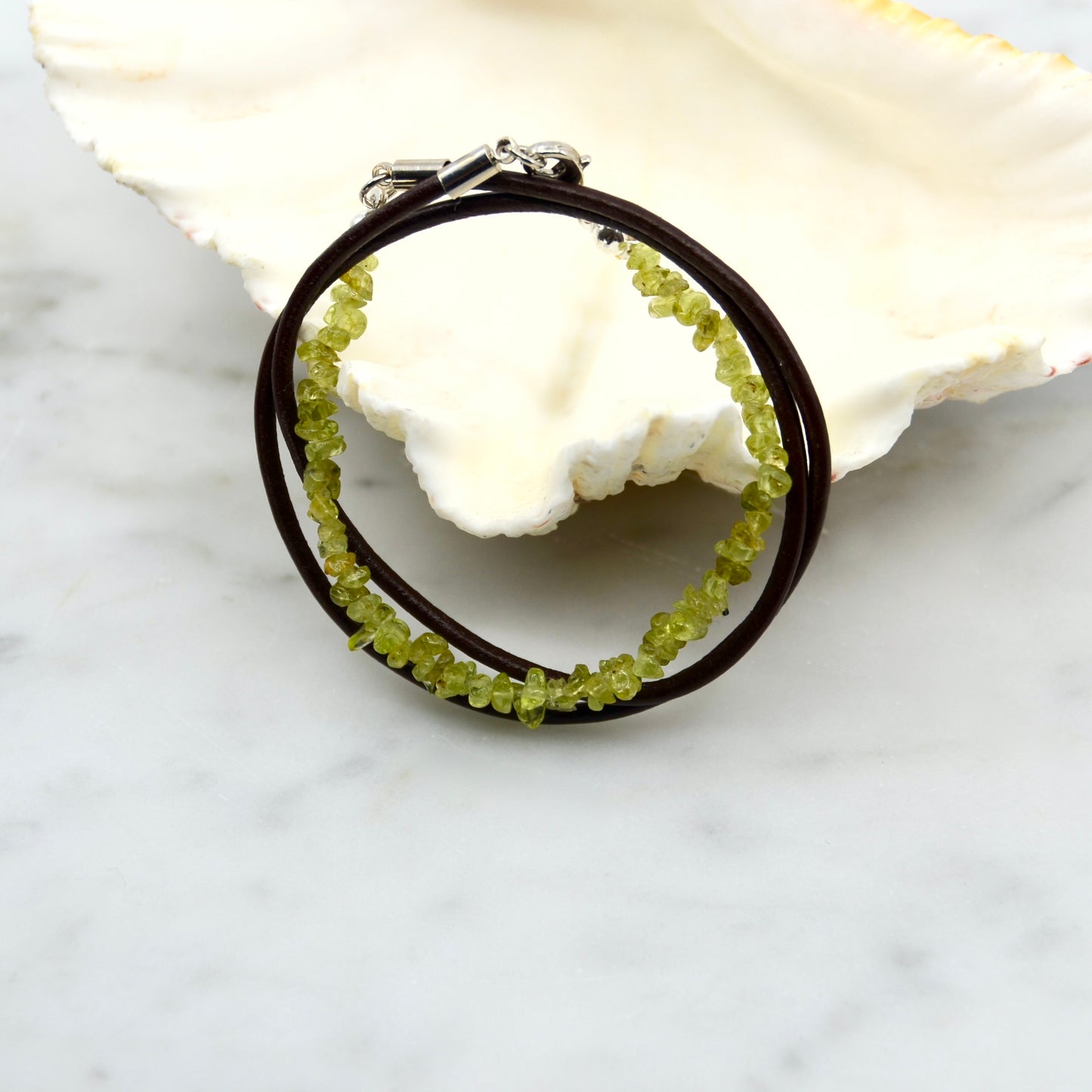 Once upon a Stone Peridot Wrap Bracelet