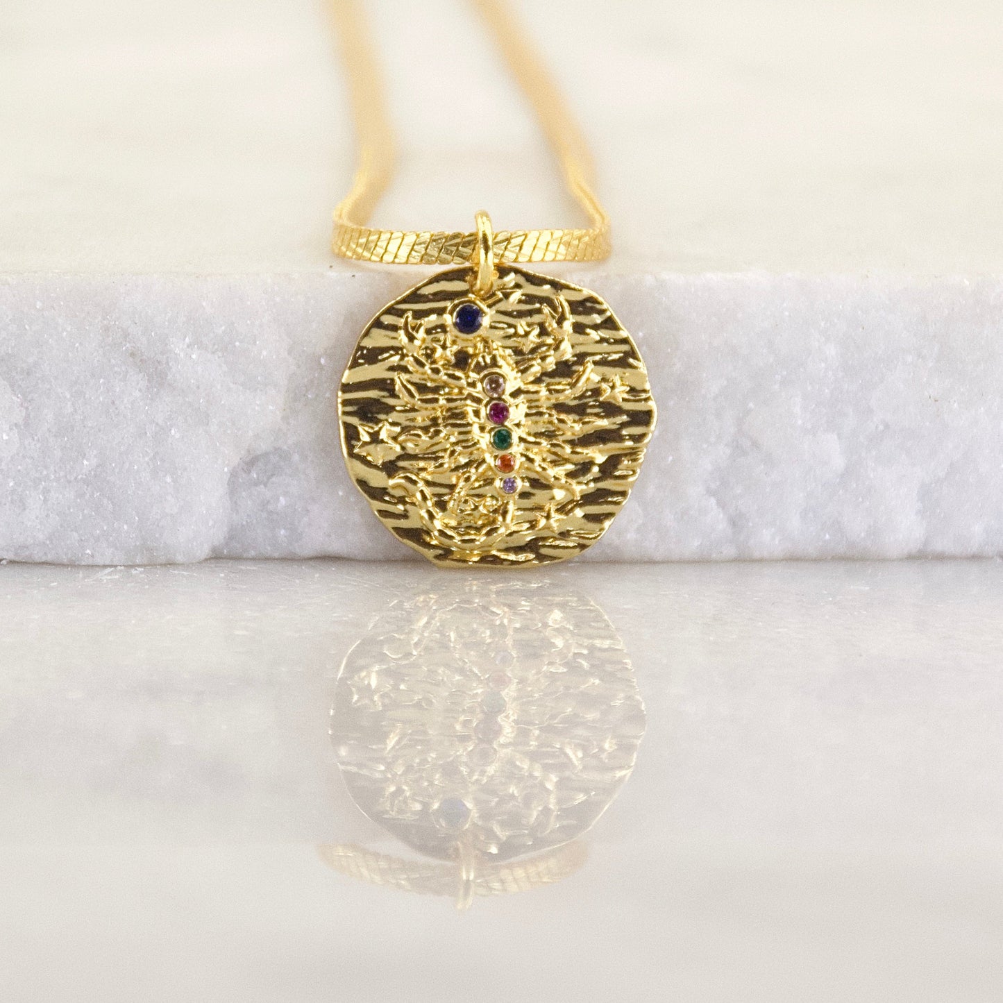 Scorpio Golden Age Zodiac Pendant