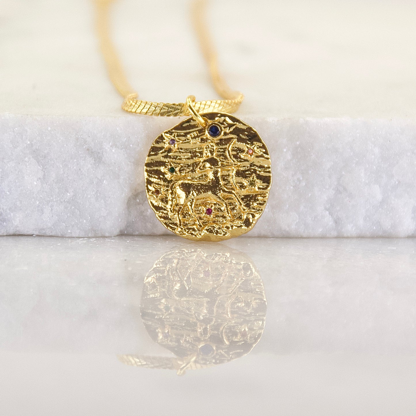 Gems of a Golden Age Zodiac Pendant