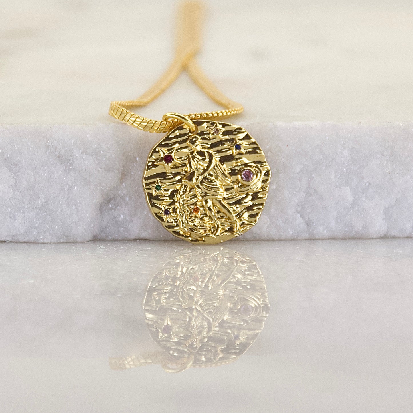 Gems of a Golden Age Zodiac Pendant