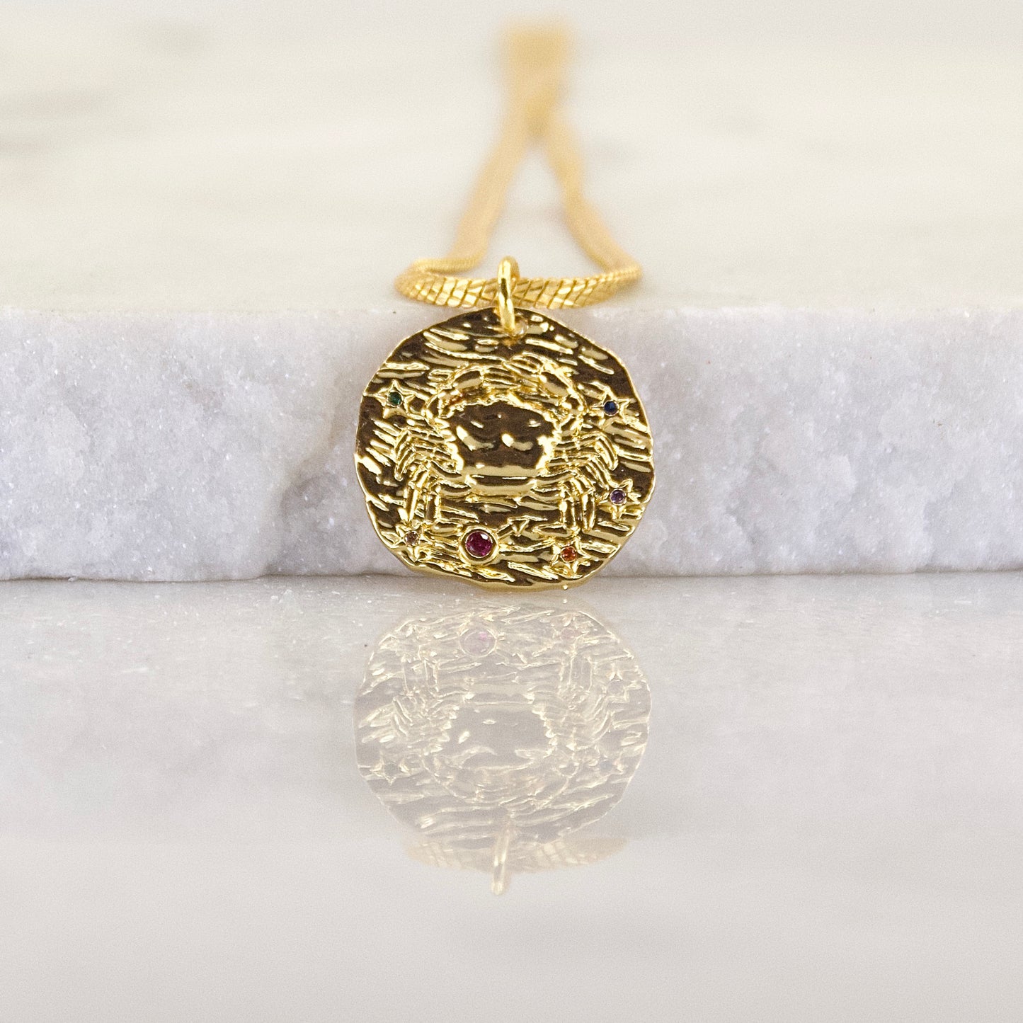 Gems of a Golden Age Zodiac Pendant