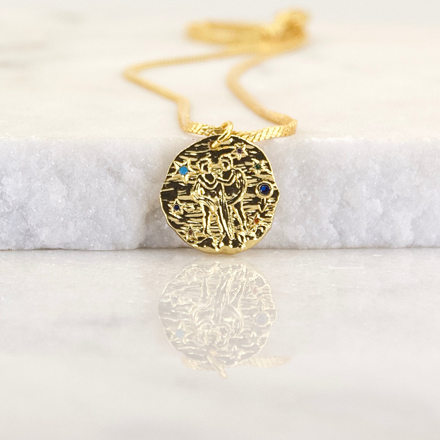 Gems of a Golden Age Zodiac Pendant