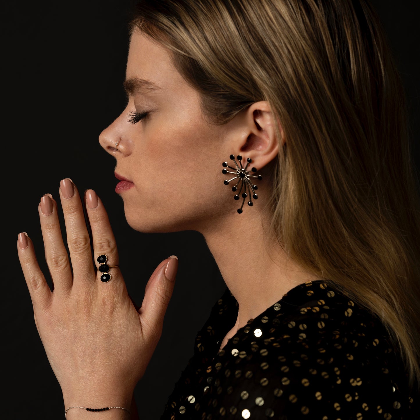 Belle Époque Black Spinel Statement Ring