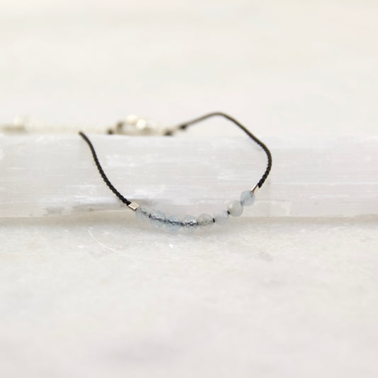 Razzle Dazzle Aquamarine Thread Bracelet
