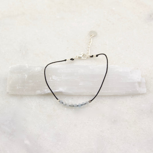 Razzle Dazzle Aquamarine Thread Bracelet