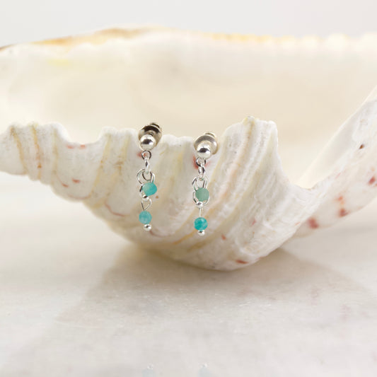 Razzle Double Micro Gem Drop Stud Earring
