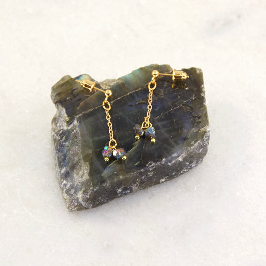 Razzle Raw Chain Drop Earring