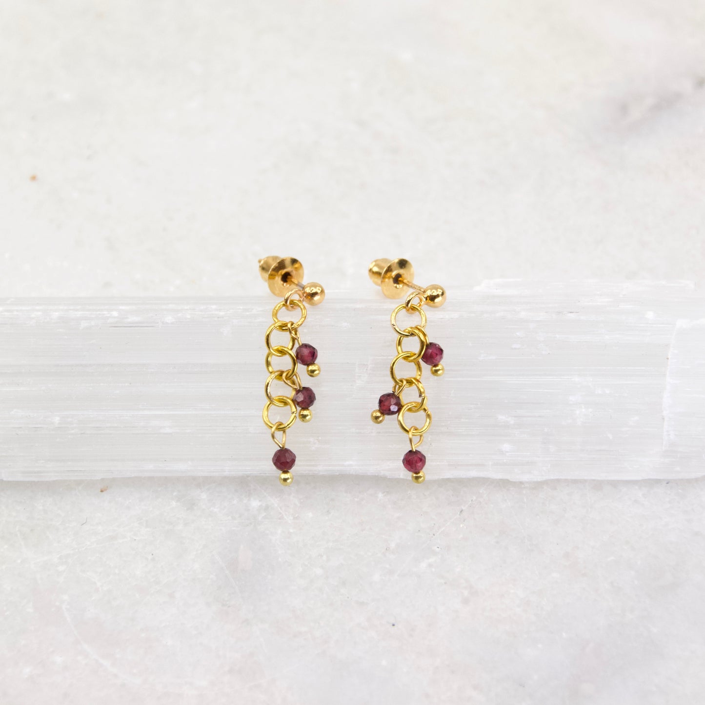 Razzle Triple Micro Gem Drop Stud Earring