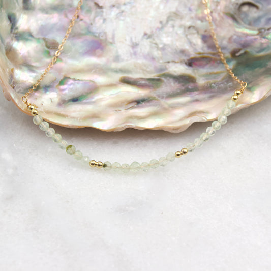 Razzle Micro Gemstone & Chain Necklace