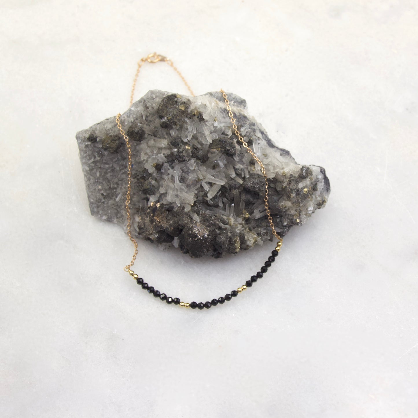 Razzle Micro Gemstone & Chain Necklace